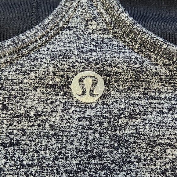Lululemon Power Pose Tank Top Size 6 Heathered Black W1AMYS Yoga Workout Pilates - Picture 5 of 8
